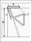 Preview: Bodentreppe Classic Höhe bis 310cm, Größe 110x60cm, 4 teilige Metallleiter,  Deckel aus Tischlerplatte