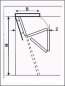 Preview: Bodentreppe Classic Höhe bis 290cm, Größe 90x85cm LxH, 4 teilige Metallleiter, Lukendeckel wärmeisoliert Sperrholz auf beiden Seiten U=0,94