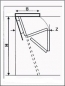 Mobile Preview: Bodentreppe Classic Höhe bis 310cm, Größe 110x60cm, 4 teilige Metallleiter,  Lukendeckel wärmeisoliert Sperrholz auf beiden Seiten U=0,94