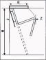 Preview: Bodentreppe Classic Höhe bis 265cm, Größe 110x60cm LxB, 3 teilige Holzleiter, Lukendeckel wärmeisoliert weiss auf beiden Seiten U=0,96