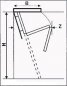 Preview: Bodentreppe Classic Höhe bis 265cm, Größe 110x80cm LxB, 3 teilige Holzleiter, Lukendeckel wärmeisoliert weiss auf beiden Seiten U=0,96