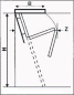 Preview: Bodentreppe Classic Höhe bis 270cm, Größe 120x60cm LxB, 3 teilige Holzleiter, Lukendeckel wärmeisoliert weiss auf beiden Seiten U=0,96