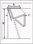 Preview: Bodentreppe Classic Höhe bis 260cm, Größe 85x85cm LxB, 4 teilige Metallleiter, Lukendeckel wärmeisoliert weiss auf beiden Seiten U=0,96