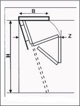 Bodentreppe Classic Höhe bis 310cm, Größe 110x60cm, 4 teilige Metallleiter,  Deckel aus Tischlerplatte