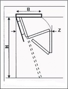 Bodentreppe Classic Höhe bis 260cm, Größe 80x70cm LxB, 4 teilige Metallleiter, Lukendeckel wärmeisoliert Sperrholz auf beiden Seiten U=0,94