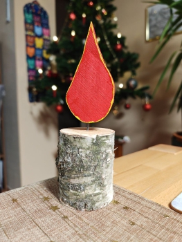 Holzkerze Weihnachten