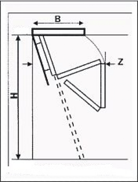 Bodentreppe Classic Höhe bis 260cm, Größe 85x80cm, 4 teilige Metallleiter, Lukendeckel wärmeisoliert Sperrholz auf beiden Seiten U=0,94