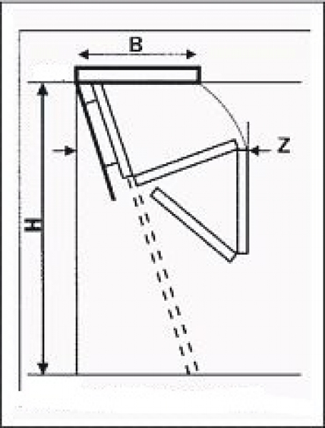 Bodentreppe Classic Höhe bis 260cm, Größe 90x60cm LxB, 4 teilige Metallleiter, Lukendeckel wärmeisoliert Sperrholz auf beiden Seiten U=0,94