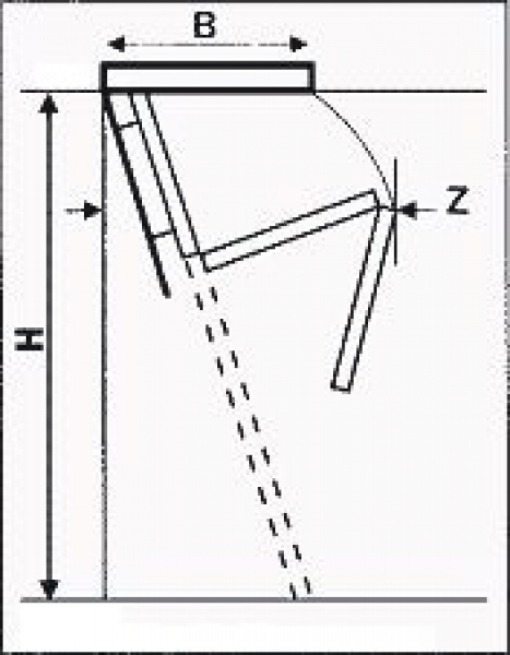 Bodentreppe Classic Höhe bis 265cm, Größe 110x60cm, 3 teilige Holzleiter, Lukendeckel wärmeisoliert weiss auf beiden Seiten U=0,96