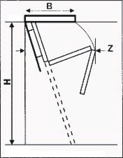 Bodentreppe Classic Höhe bis 270cm, Größe 120x80cm LxB, 3 teilige Holzleiter, Deckel aus Lukendeckel wärmeisoliert weiss auf beiden Seiten U=0,96