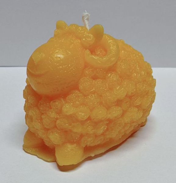 Bienenwachskerze Osterei Lamm