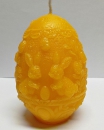 Bienenwachskerze Osterei mit Hasen
